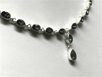 50B- Sterling Silver Mystic Topaz Necklace