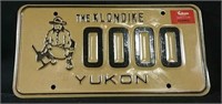 Klondike Yukon souvenir license plate from 1988