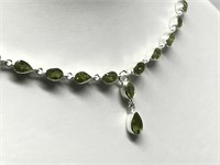 45B- Sterling Silver Peridot Necklace