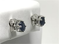 14B- Sterling Sapphire (1.20ct) Earrings