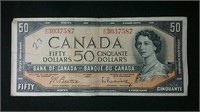 1954 Canadian 50 dollar bill