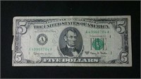 1963 Series A $5 USA banknote