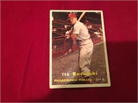 1957 Topps ted Kawaski Vintage card