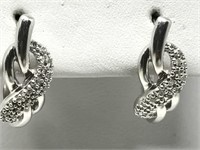 23B- Sterling Silver Diamond (0.15ct) Earrings