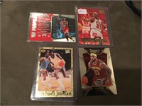 Michael Jordan Lebron James 4 Card Basketball Lot