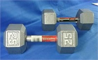 Set of weights 25 pounds each