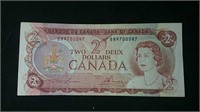 1974 circulated Canada $2 bill