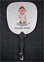 Vintage Rare 1950's Milwaukee Braves Souvenir Fan