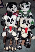 4 Kiss Band Members Collectible Bears 22"