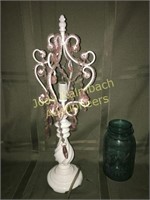 Shabby chic pink beaded crystal drop lamp
