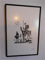 FRAMED PRINT OF DON QUIXOTE