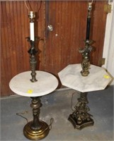 Choice of 2 Vintage marble top Lamp Tables