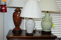 Choice of 3 Porcelain & Ceramic Lamps