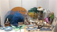 Huge Lot Of Fishing Decor & Accessories