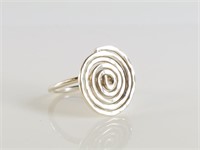 STERLING SILVER COILED MODERN RING