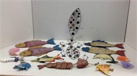Large Lot Of Fish Themed Wall Art