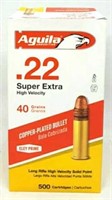 .22 Cal. Aguila Super Extra High Velocity Bullets