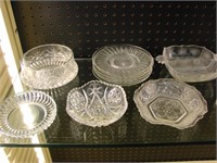 Assorted Glassware - Serving Plates, Candy Dishes,