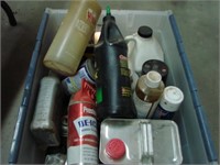 Crate of Automotive Oils & More - WD-40, Jack Oil