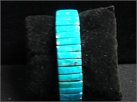 Native American Turquoise Stretch Band Bracelet