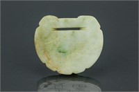 18th C. Chinese Green Jadeite Carved Pendant