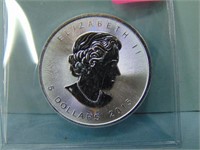 2015 Canada $5 Silver Maple Leaf Bullion Coin w/ P