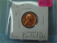 1963-D 3/3 Doubled Die Lincoln Error Penny