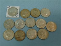Lot of 13 Kennedy 40% Silver Half Dollars