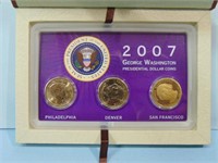 2007 George Washington Dollar 3-Coin PDS Set