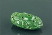 Chinese Spinach Green Hardstone Pendant
