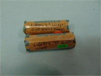 Two Rolls of Liberty "V" Nickels - Mixed Dates and