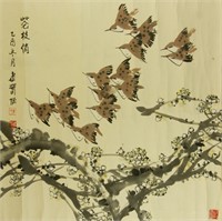 Li Shichun b.1961 Chinese Watercolour on Paper Rol