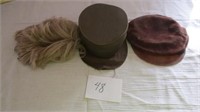 WIG MADE IN ITALY, OLD ARMY HAT, SUEDE HAT