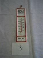 WESTERVELT CO. ADVERTISING METAL THERMOMETER