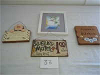 SET OF 4 PLAQUES, PICTURES