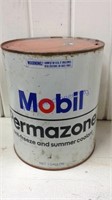 1 gallon Mobil can, metal, empty