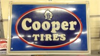 Cooper Tire plastic sign,