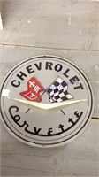 Chevrolet Corvette  14 1/4 round sign
