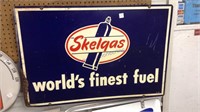 Skelgas World's finest fuel, porcelain sign