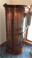 Curved Glass Curio Cabinet 36 x 15