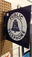 Public Bell system Telephone  porcelien sign