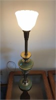Vintage Table Lamp , Heavy 35" tall plus shade