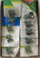 10x- JD Tractor & Implements on Cards, 1/64