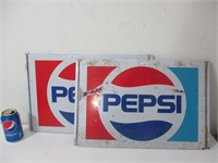 2 Pancartes PEPSI métalliques