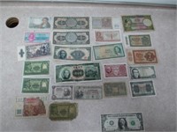 Lot of Vintage Foreign Paper Currency