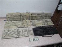3 IBM & 3 Dell Keyboards - Untested
