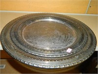 2 Silverplate Trays