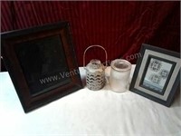 (2)Picture Frames & (2)Candle Holders