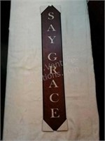 3ft Wall Sign "Say Grace"