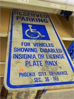 Handicap Parking Metal Sign